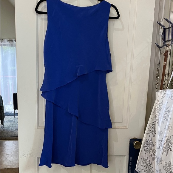 Jones New York Dresses & Skirts - Elegant Blue Silk Layered Women's Dress